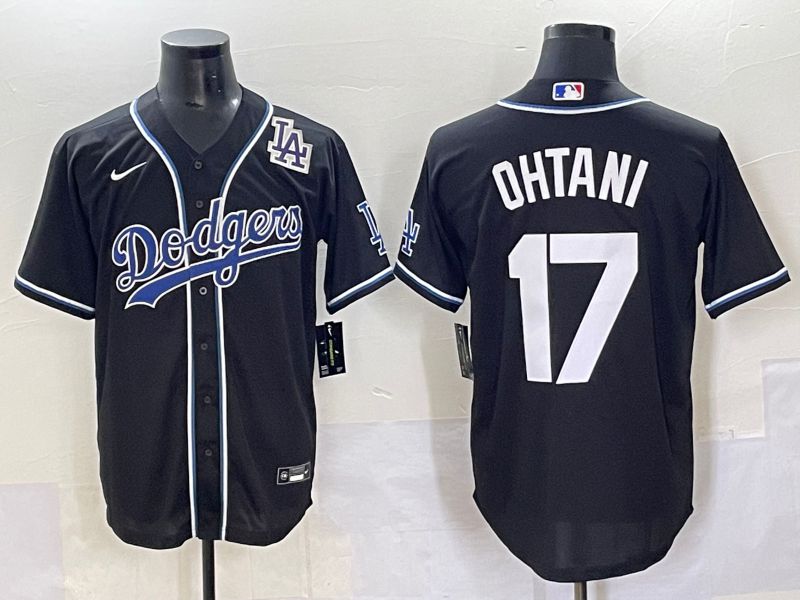 Men 2025 Los Angeles Dodgers #17 Ohtani Black Three generations Fashion Nike MLB Jersey style 70424